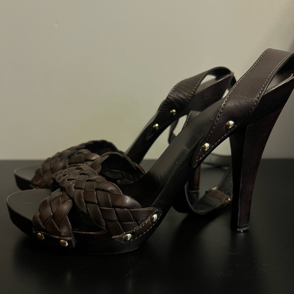 Vintage Gucci Elegant Brown Women's Heels
